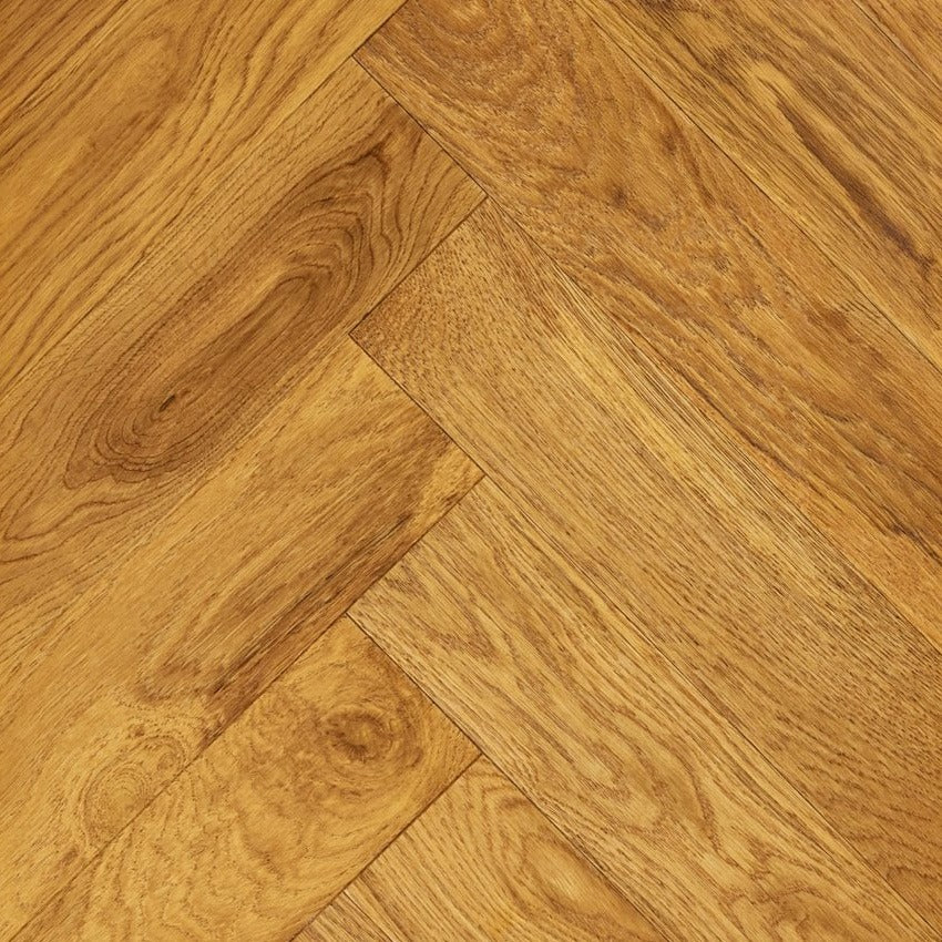 Cotswold-14/3 Brushed UV Lacquered Golden Glow-Herringbone (90mm) image 0