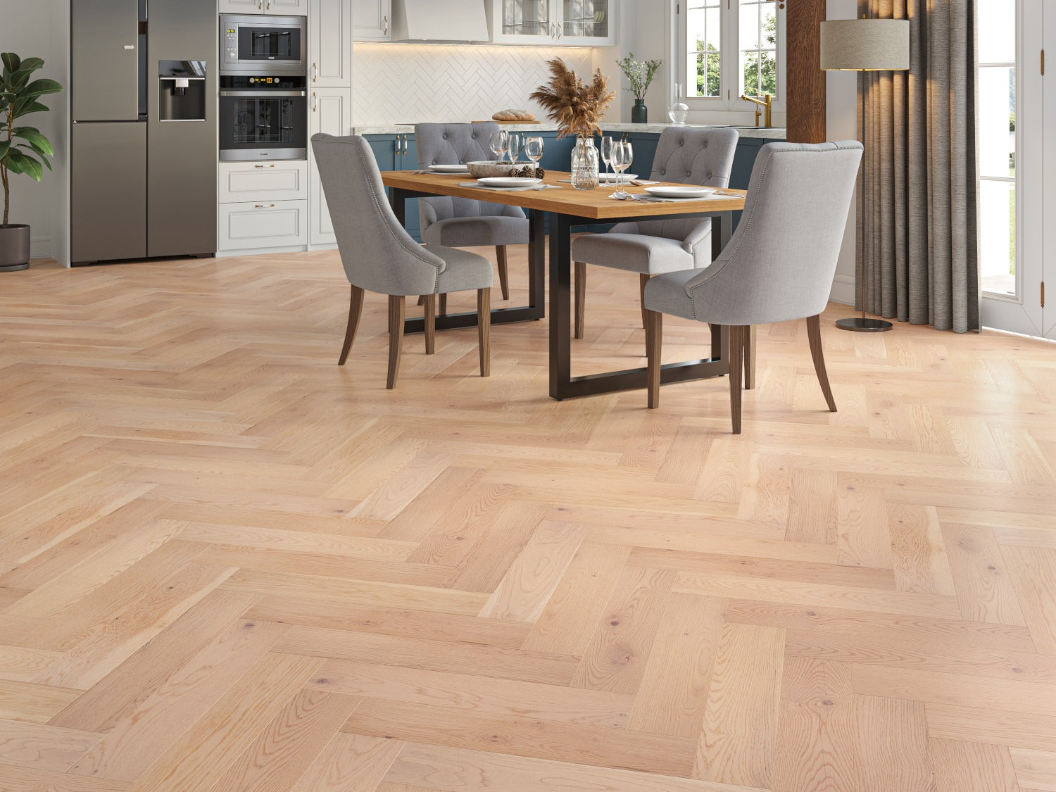 Revelstoke-15/4 Engineered Oak-Herringbone image 1