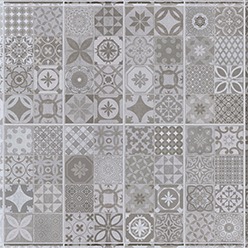 Firmfit Encaustic Tile-Victorian Concrete-Click